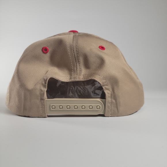 Vintage RNS Baseball Hat Cap Tan Mechanic Themed Great Condition - Picture 2 of 10